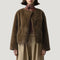 ORFEO Sissi Faux Fur Jacket in Chocolate