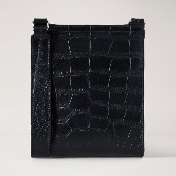 MULBERRY Small Antony NVT Croc Handbag in Black