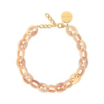 VANESSA BARONI Small Turtle Necklace in Creme Brulee Marble