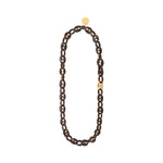 VANESSA BARONI Small Turtle Necklace in Dark Brown Marble