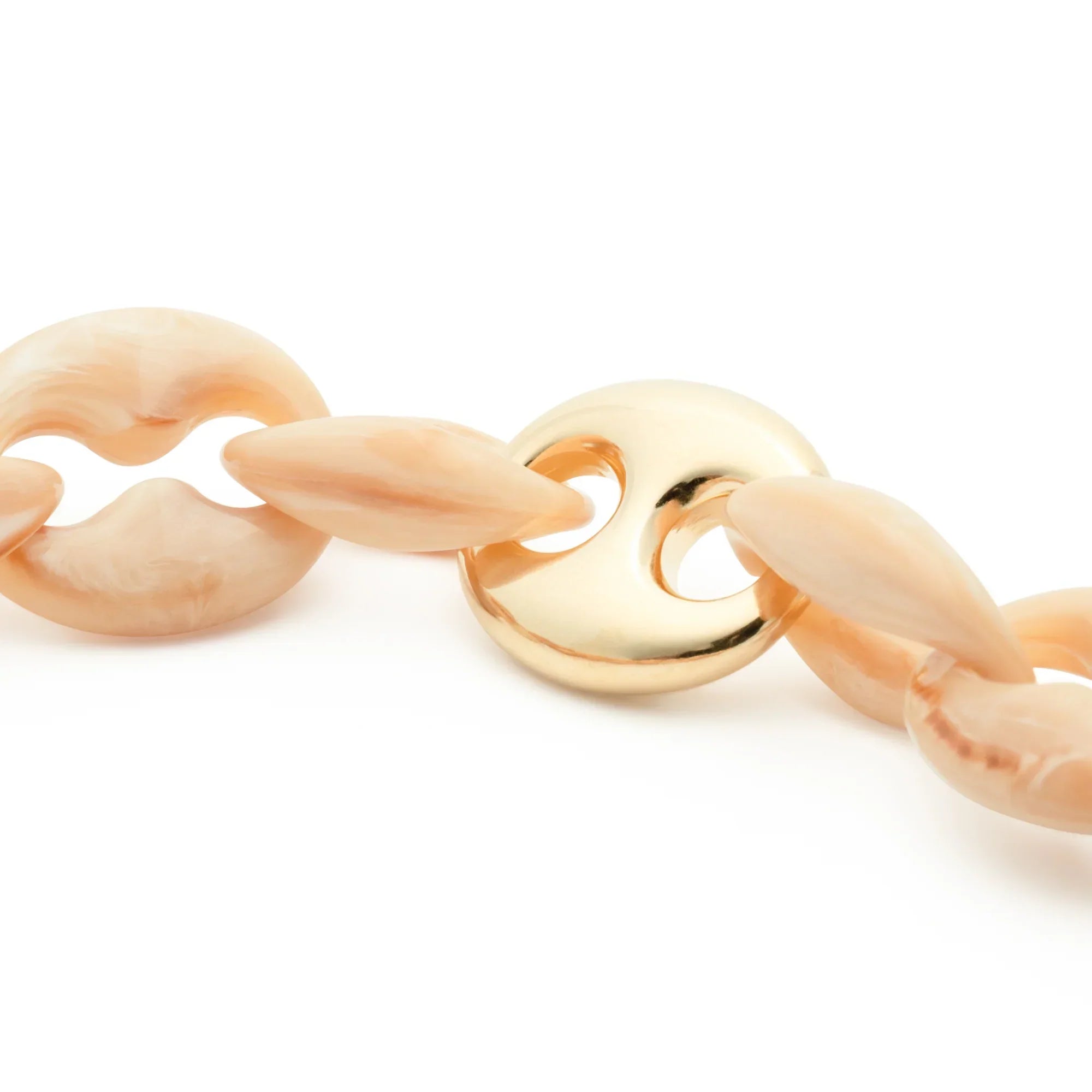 VANESSA BARONI Small Turtle Necklace in Creme Brulee Marble