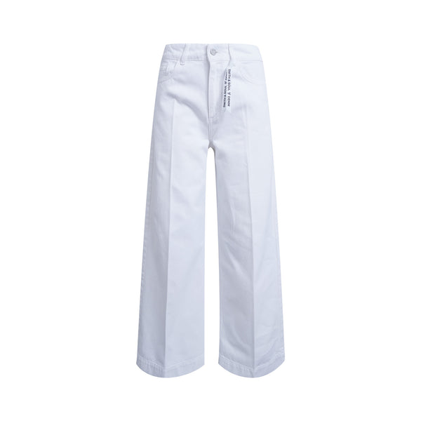 SMITH & SOUL Wide Leg Denim Pants in Off White