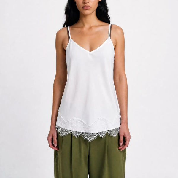 SMITH & SOUL Lace Camisole   in Off White
