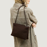 NAGHEDI Soho Envelope Crossbody Bag in Chocolate