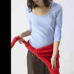 AMERICAN VINTAGE Sonoma Long Sleeve TShirt in Splash/Vintage