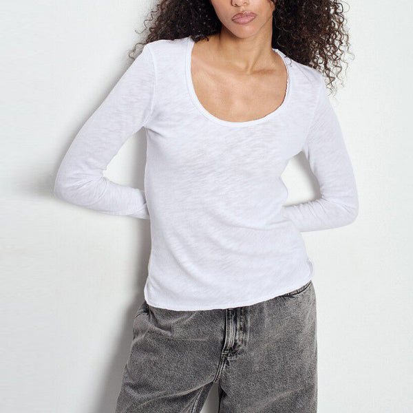 AMERICAN VINTAGE Sonoma Long Sleeve TShirt in White