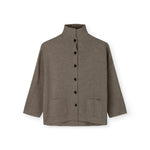 SIBINLINNEBJERG Spring Merino Blend Cardigan in Khaki
