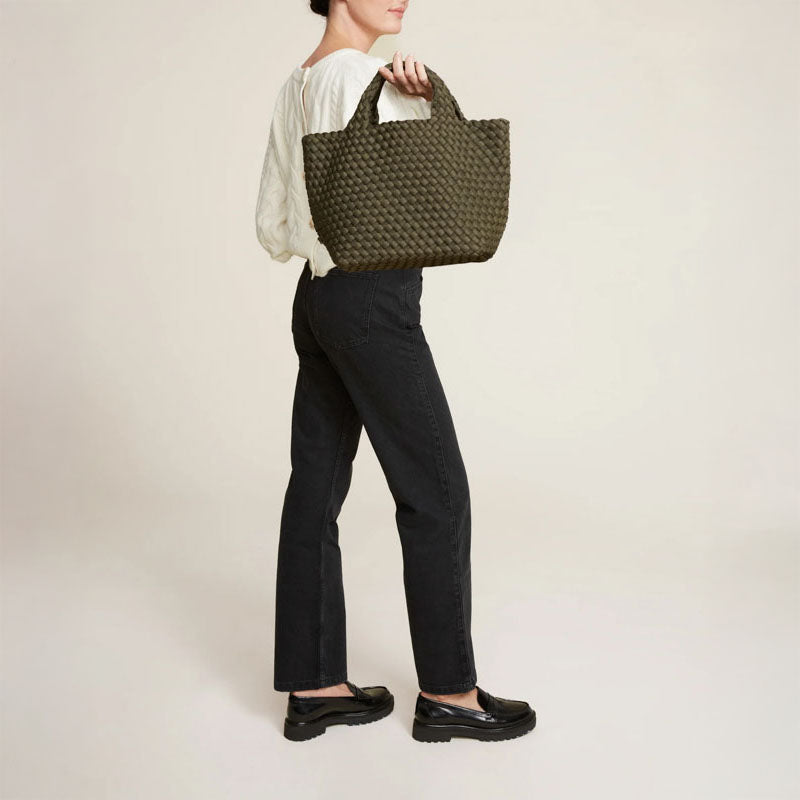 NAGHEDI St Barths Medium Tote in Olive