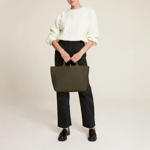 NAGHEDI St Barths Medium Tote in Olive
