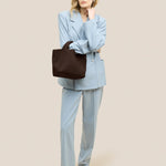 NAGHEDI St Barths Small Tote in Chocolate