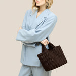 NAGHEDI St Barths Small Tote in Chocolate