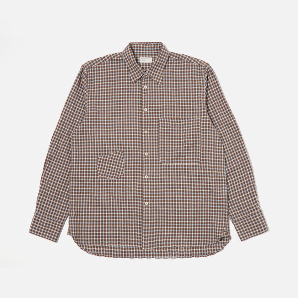 UNIVERSAL WORKS Station Shirt in Brown