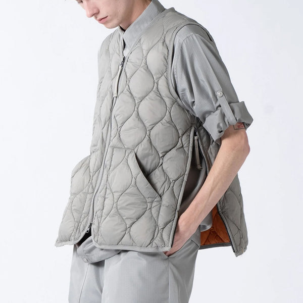 TAION Military V Neck Soft Shell Vest in Sage Green