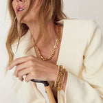 TALIS CHAINS Chunky Link Necklace in Gold