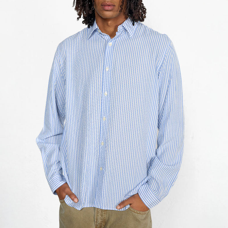 EDMMOND STUDIOS The Lobby Shirt in Plain Blue