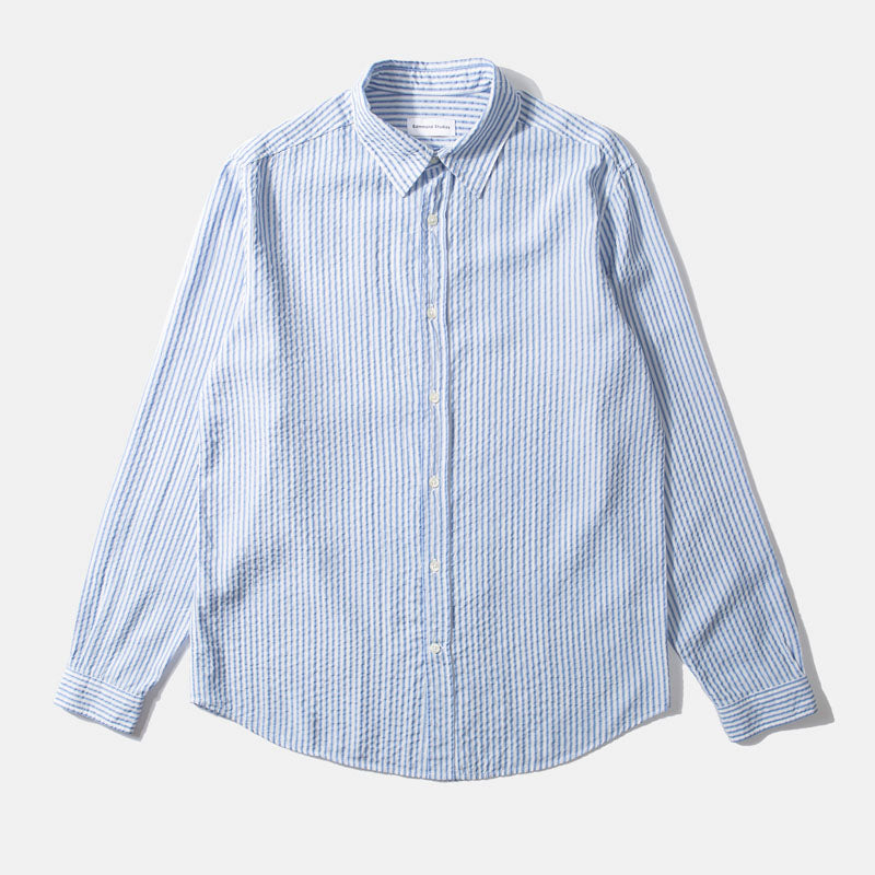 EDMMOND STUDIOS The Lobby Shirt in Plain Blue