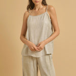 DIEGA Tofia Top in Metallic Ecru