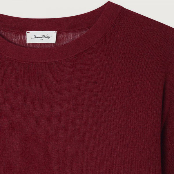 AMERICAN VINTAGE Toima High Neck Lightweight Jumper in Acerola Melange