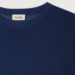 AMERICAN VINTAGE Toima High Neck Lightweight Jumper in Ocean Melange