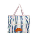 TALKING TABLES Croissant Tote Bag in Blue/Pink
