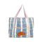 TALKING TABLES Croissant Tote Bag in Blue/Pink