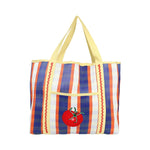 TALKING TABLES Tomato Tote Bag in Blue/Yellow