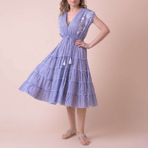 Trixie Dress in Blue Stripe