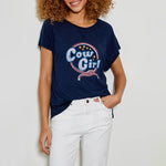 Cowgirl T Shirt in Navy