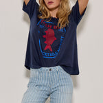 FIVE Tee Shirt in Red/Navy