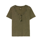 FIVE Scoop Neck Tee Shirt in Leaf