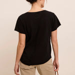 FIVE Embroidered T Shirt in Acid Grey