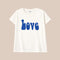 FIVE Love T Shirt in Off White/Wave