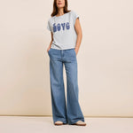 FIVE Love T Shirt in Sky Wave