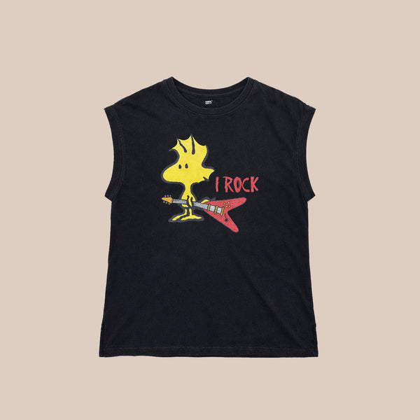 FIVE x Peanuts Woodstock T-Shirt in Acid Grey