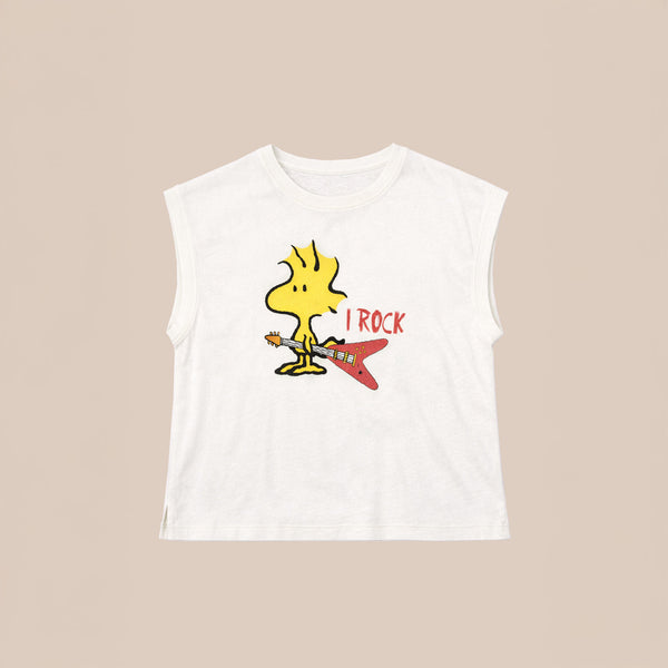 FIVE x Peanuts Woodstock T-Shirt in White