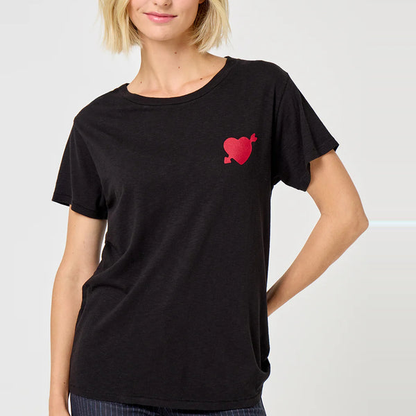 FIVE Heart & Arrow T Shirt in Acid Grey