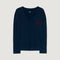 FIVE Small Love Logo Long Sleeve T Shirt in Navy