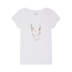 LEON & HARPER Tonton Amber T Shirt in White