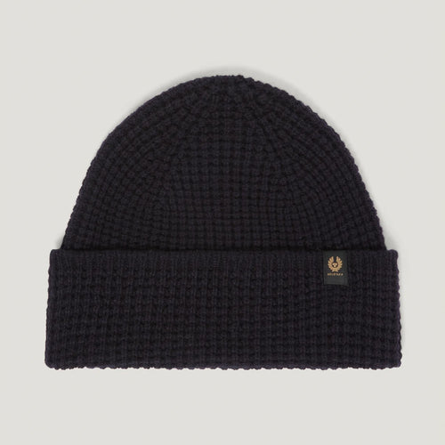 BELSTAFF Tuck Rib Beanie Hat in Dark/Ink