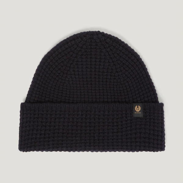 BELSTAFF Tuck Rib Beanie Hat in Dark/Ink