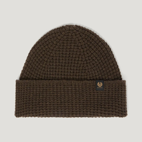 BELSTAFF Tuck Rib Beanie Hat in Major/Brown