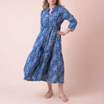 Tuscany Dress in Sequence Blue