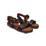 PAVEMENT Isolda Leather Sandals in Brown