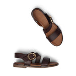 PAVEMENT Isolda Leather Sandals in Brown
