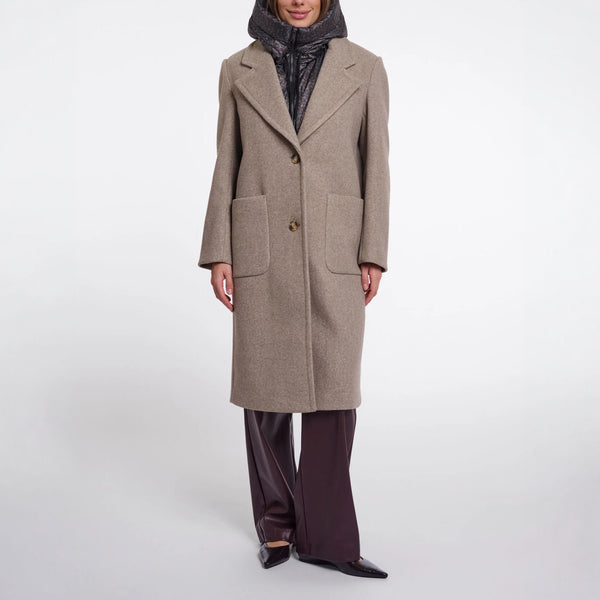 RINO & PELLE Tabita Leopard Print Hood Collar in Small Leopard