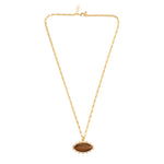 TALIS CHAINS Tigers Eye Pendant Necklace in Gold