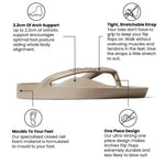 ARCHIES Arch Support Flip Flops in Taupe