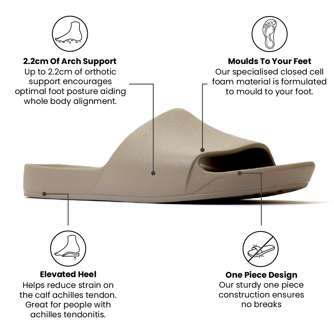 ARCHIES Arch Support Slides in Taupe