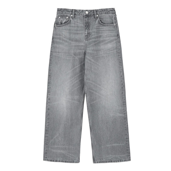 SKALL Taylor Cropped Jeans in Worn Light Grey