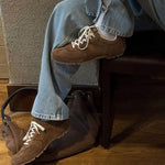 ALOHAS Tb.56 Suede Leather Sneakers  in Brown